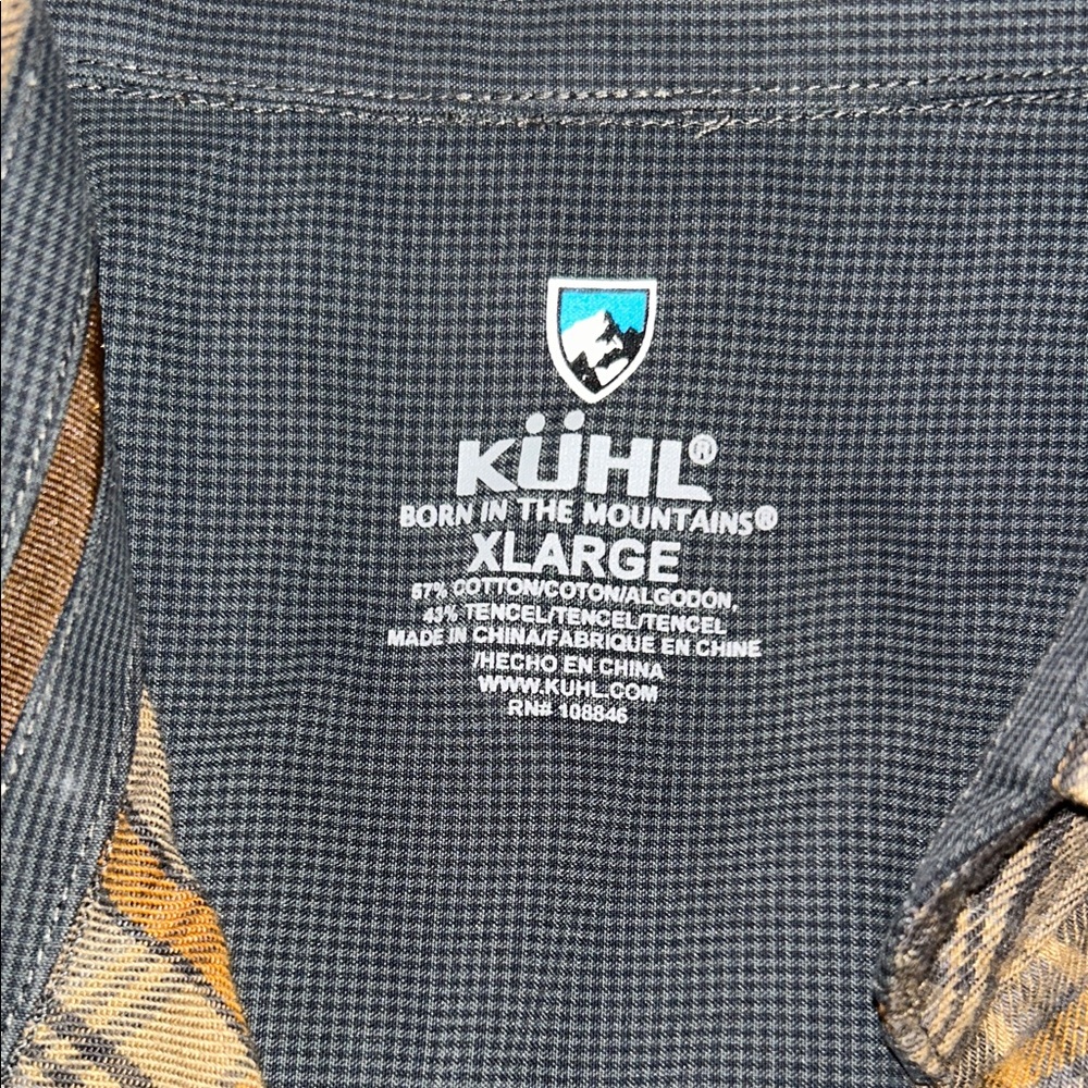 Kuhl Plaid Shirt in Brown and Gray